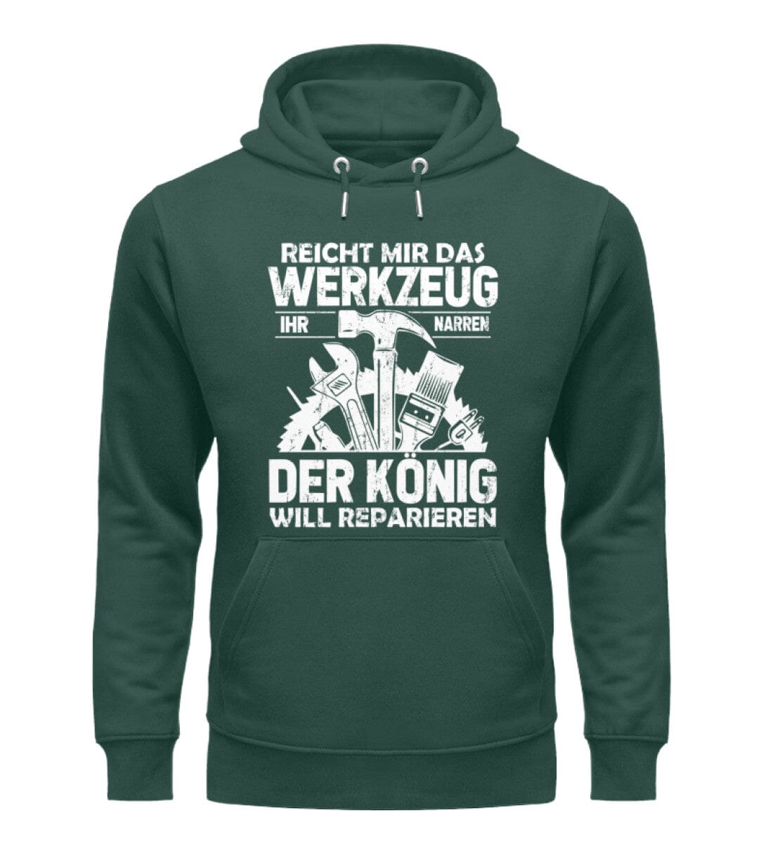 König will reparieren Handwerker - Unisex Premium Bio Hoodie Glazed Green S