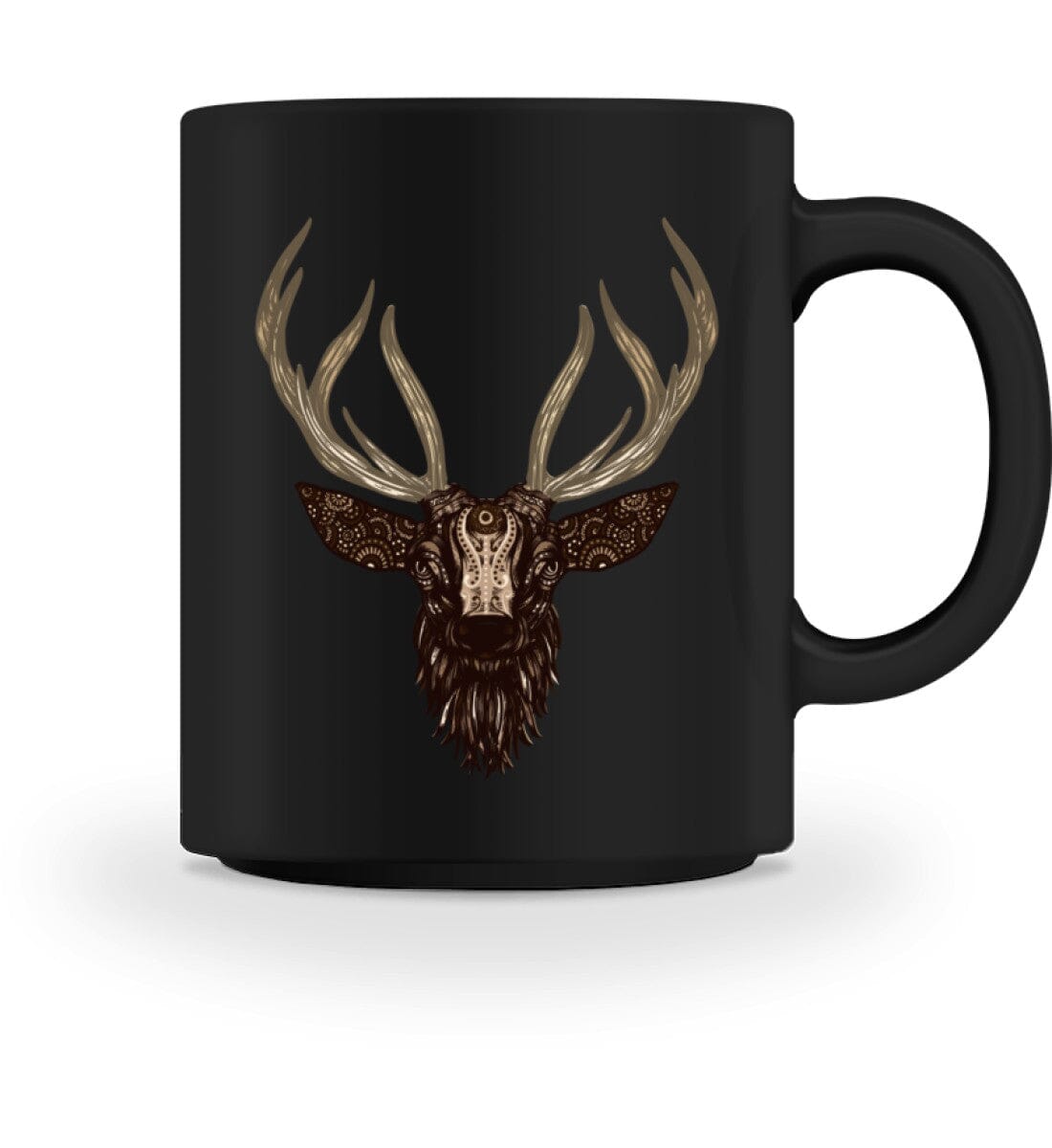 Hirsch mit Geweih - Tasse Black M