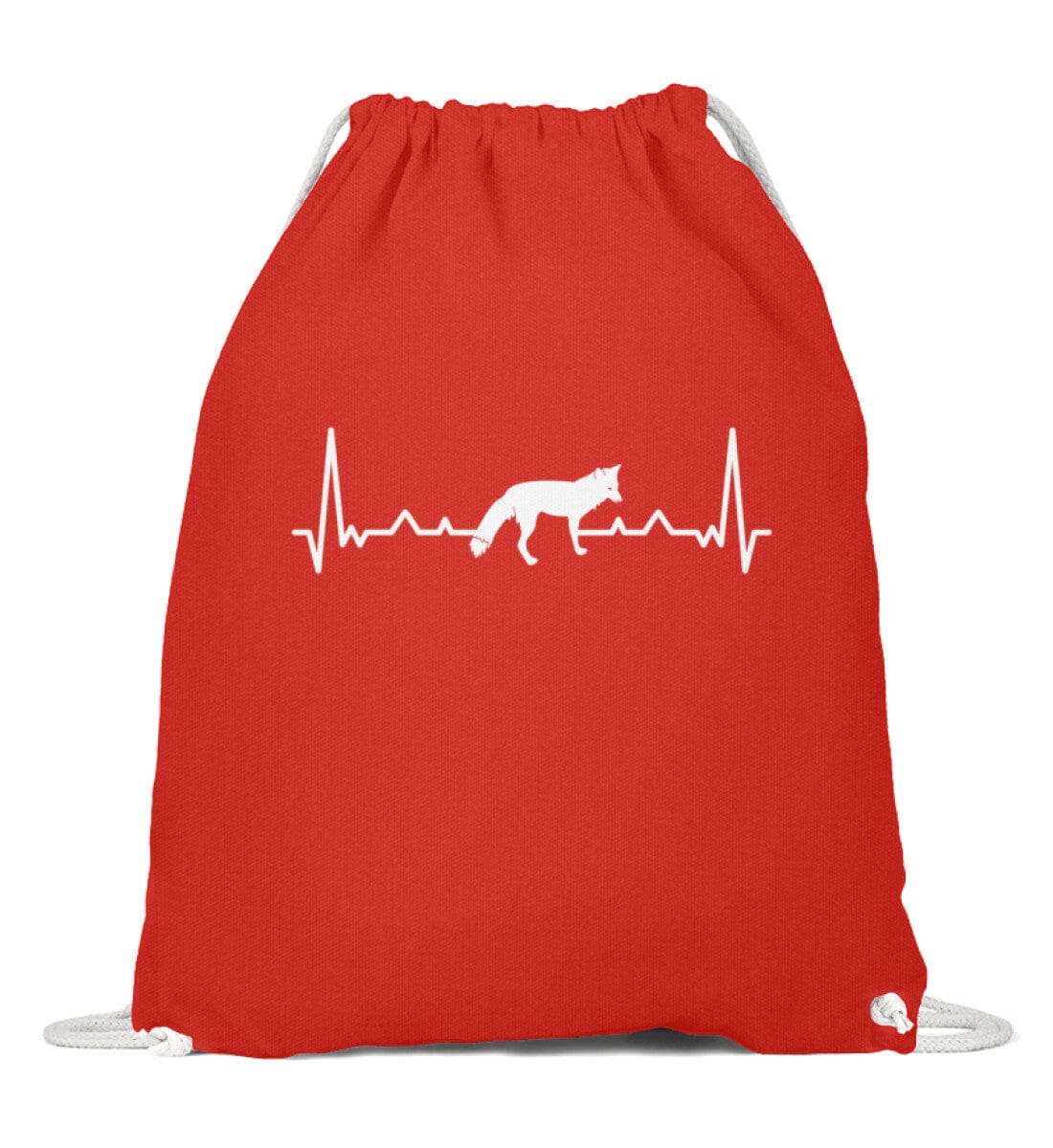 Herzschlag Fuchs - Baumwoll Gymsac Bright Red 37cm-46cm
