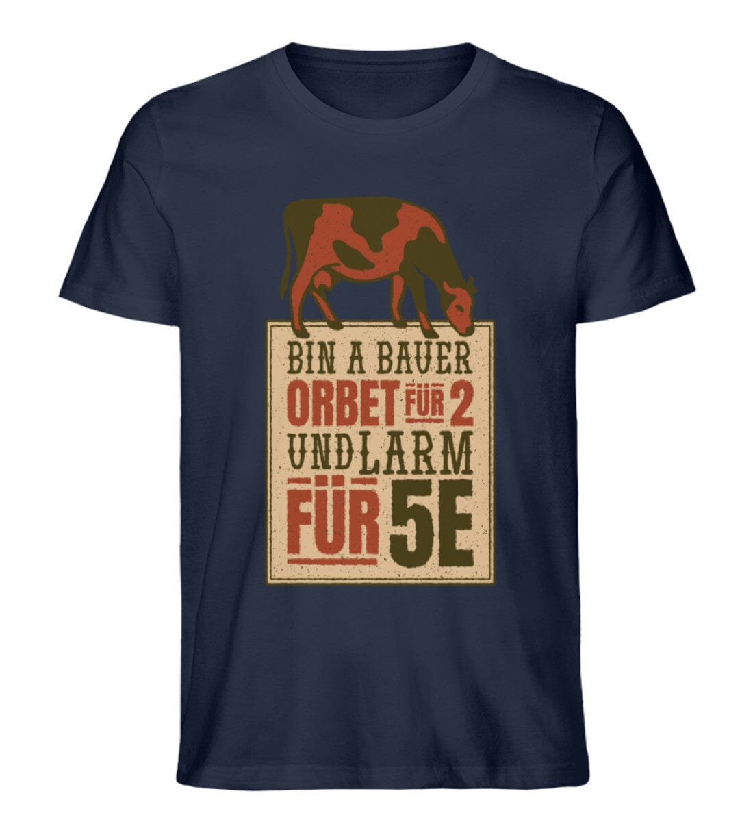 Ich bin ein Bauer - Unisex Premium Bio Shirt French Navy S