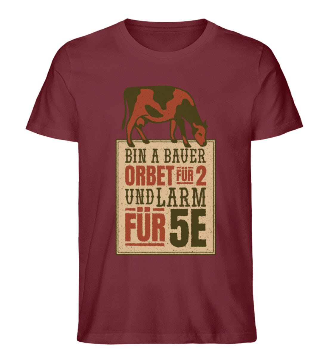 Ich bin ein Bauer - Unisex Premium Bio Shirt Burgundy S