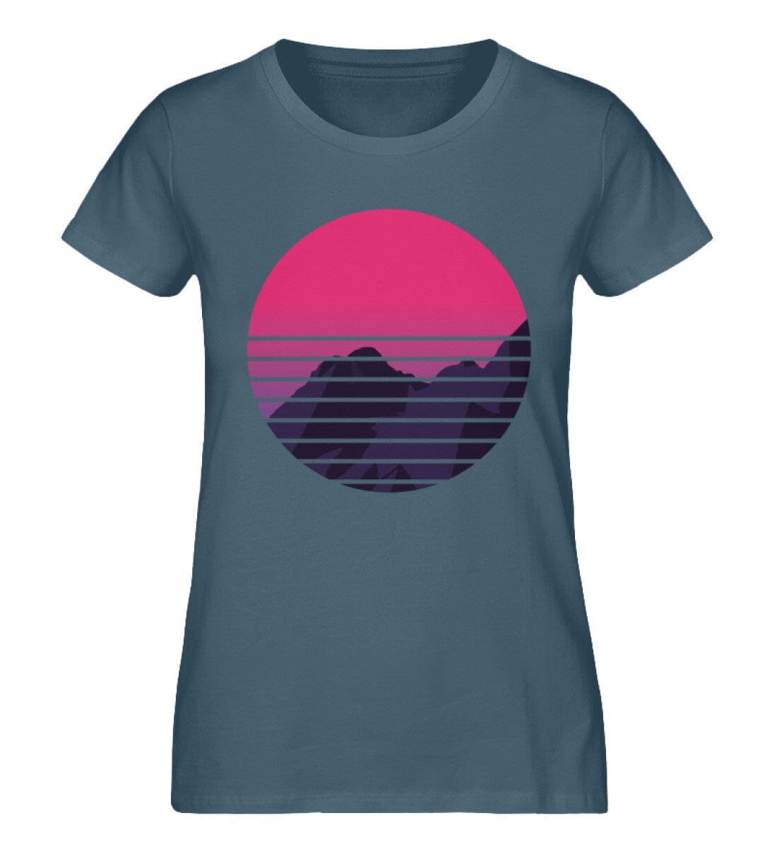 Sonnenuntergang Berge - Damen Premium Bio Shirt Stargazer S