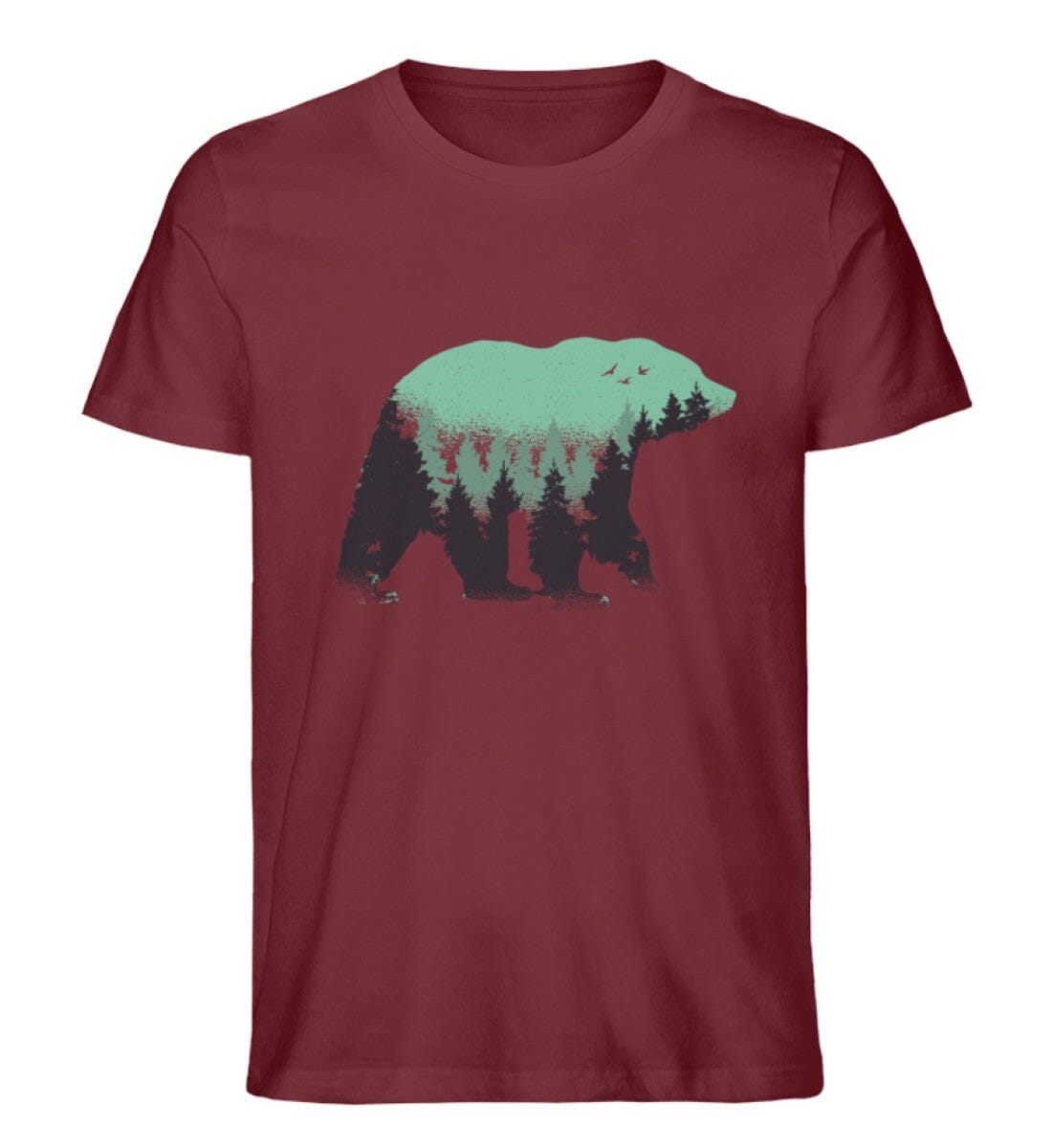 Der Wald-Bär - Unisex Premium Bio Shirt Burgundy S