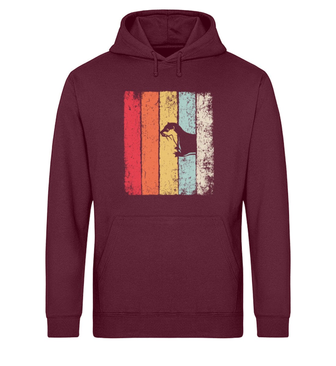 Tiere verstecken sich im Wald Otter - Unisex Bio Hoodie Burgundy XS