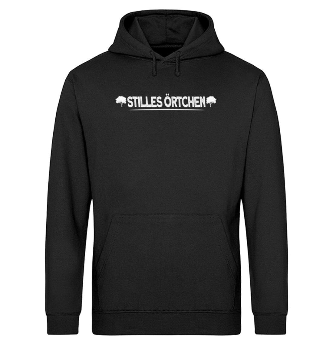 Stilles Örtchen im Wald - Unisex Bio Hoodie Black XS