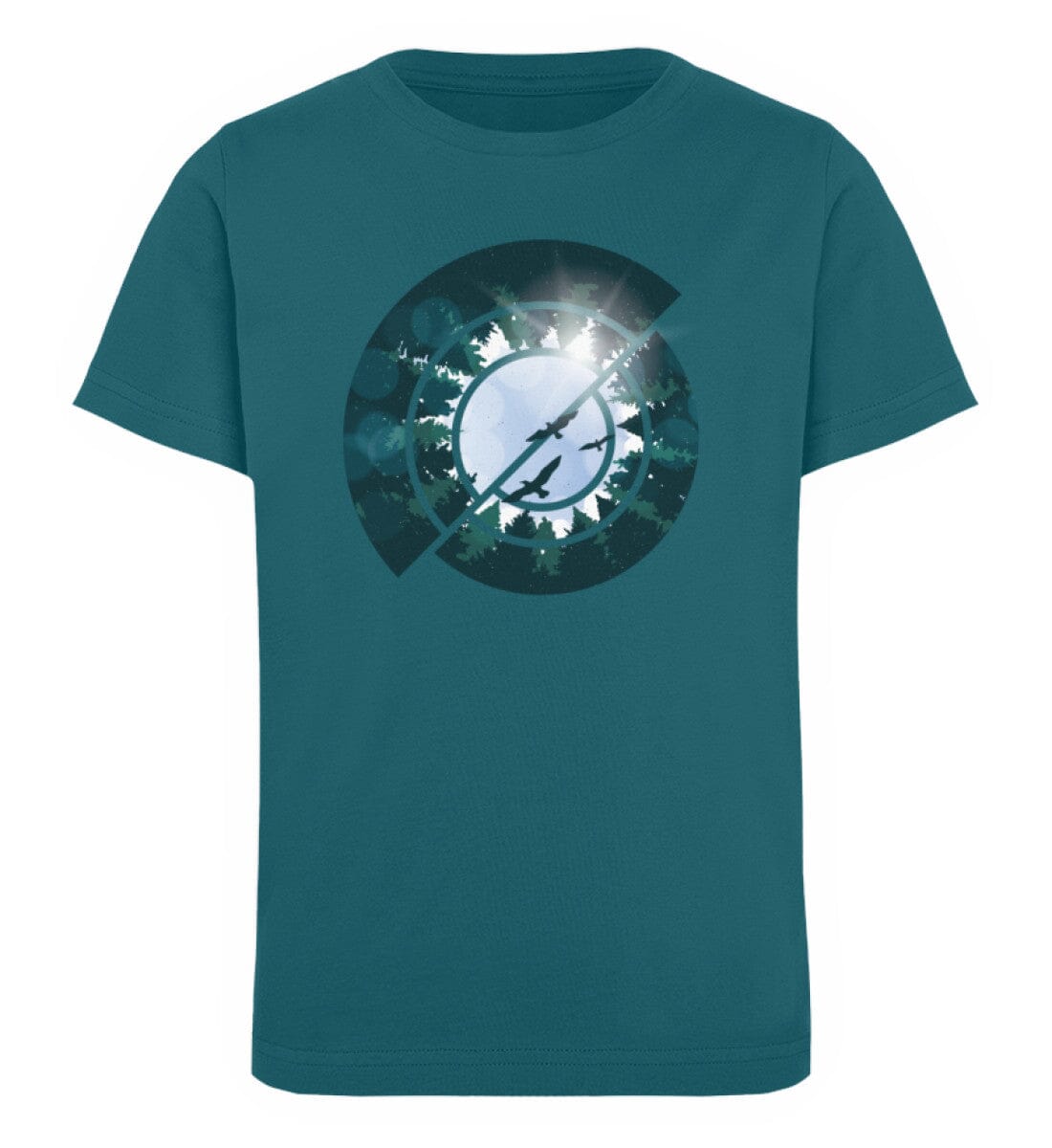 Vögel am Himmel - Kinder Bio Shirt Ocean Depth 12/14 (152/164)