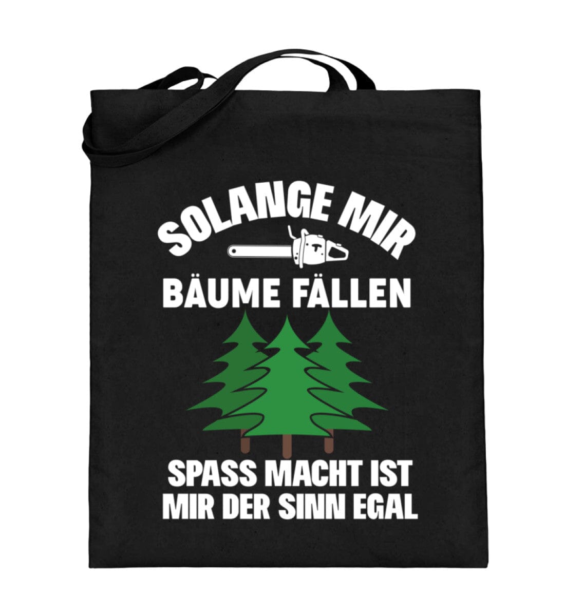 Fällen macht Spaß - Jutebeutel (mit langen Henkeln) Black 38cm-42cm