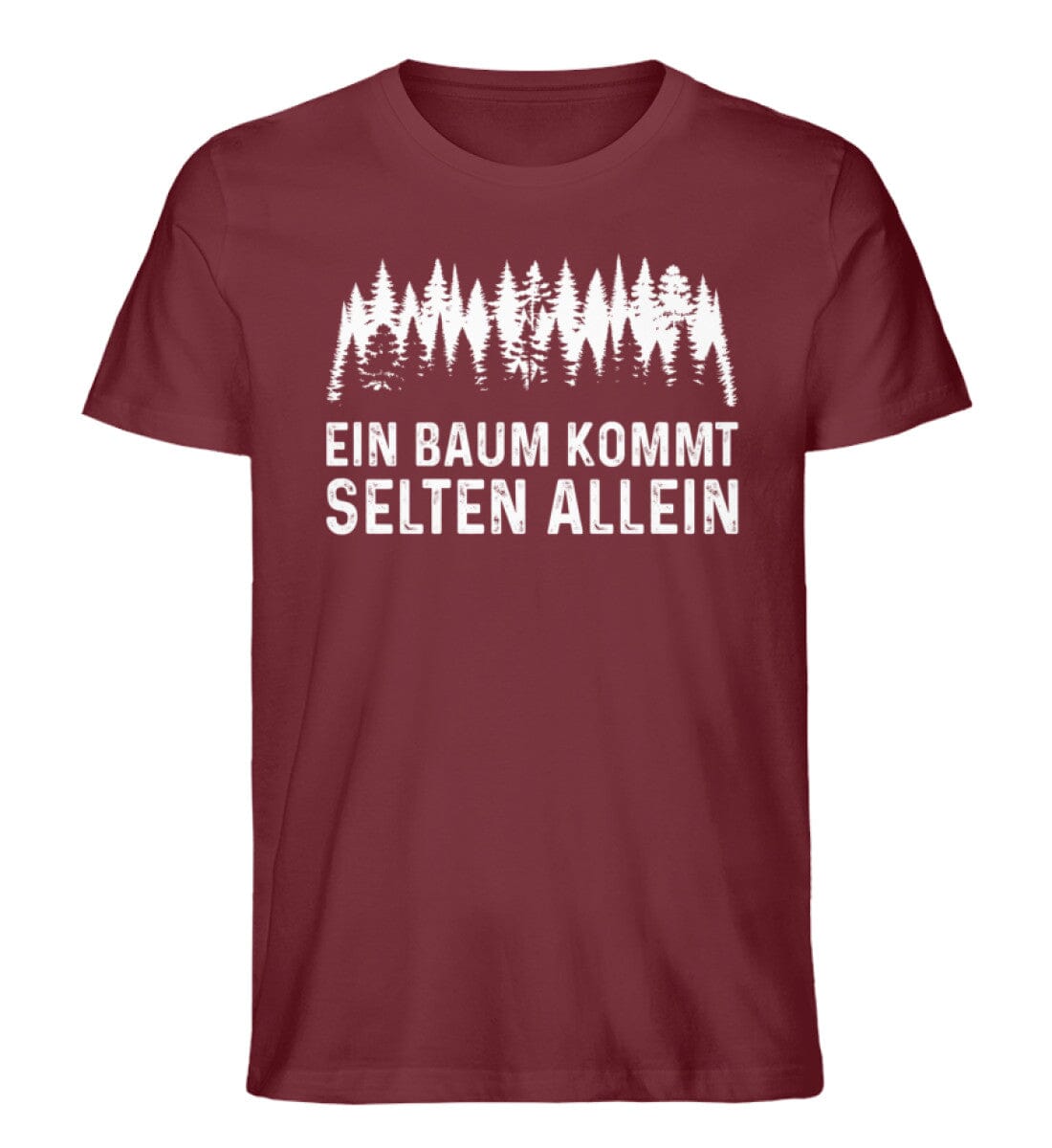 Baum kommt selten allein - Unisex Premium Bio Shirt Burgundy S