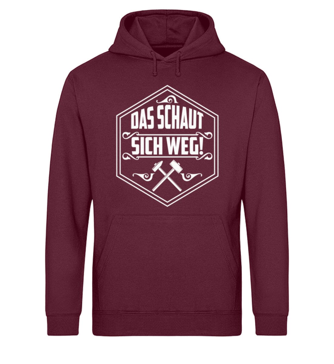 Das schaut sich weg Handwerker - Unisex Bio Hoodie Burgundy XS