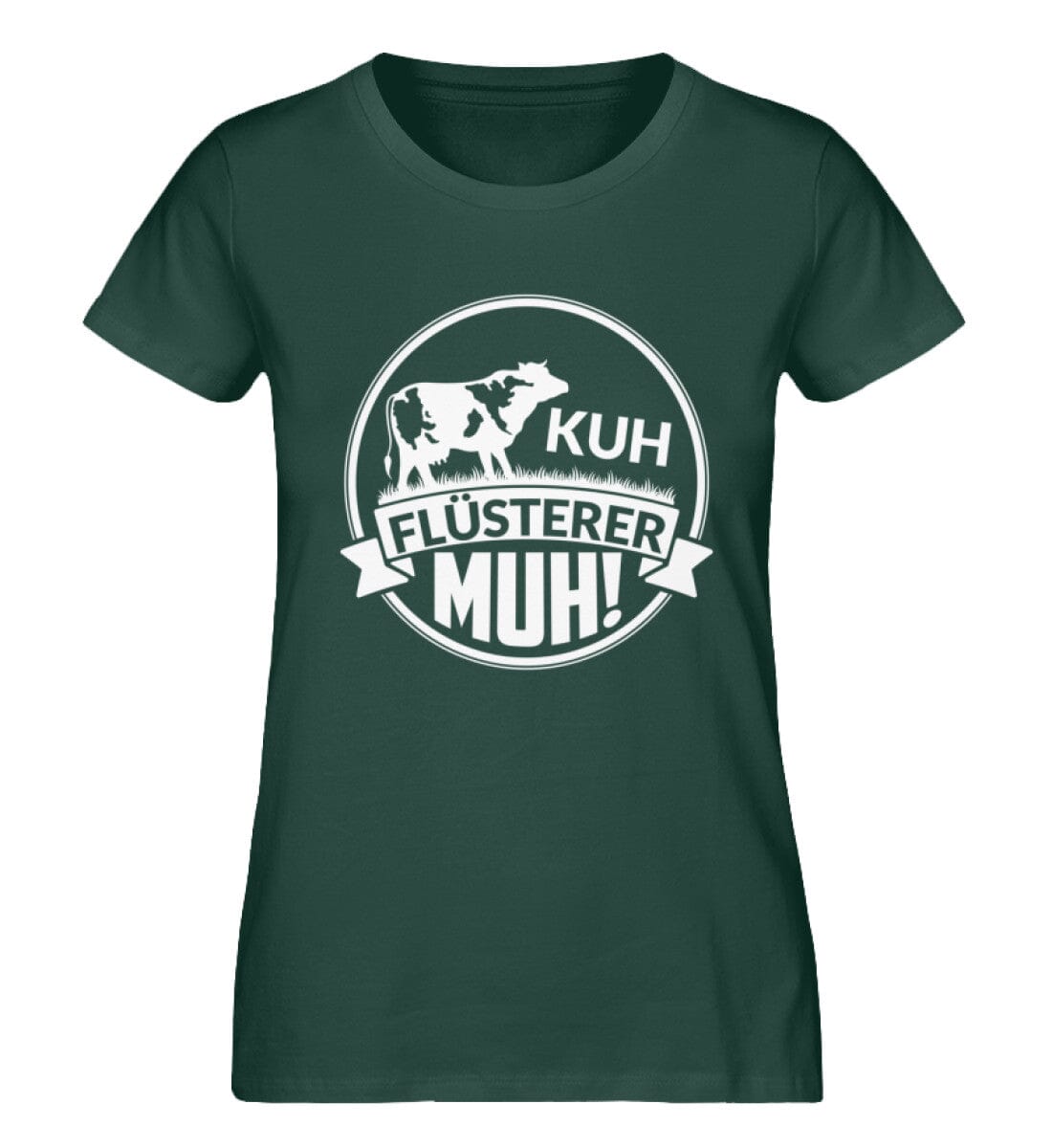 Kuh Flüsterer MUH! - Damen Premium Bio Shirt Glazed Green S