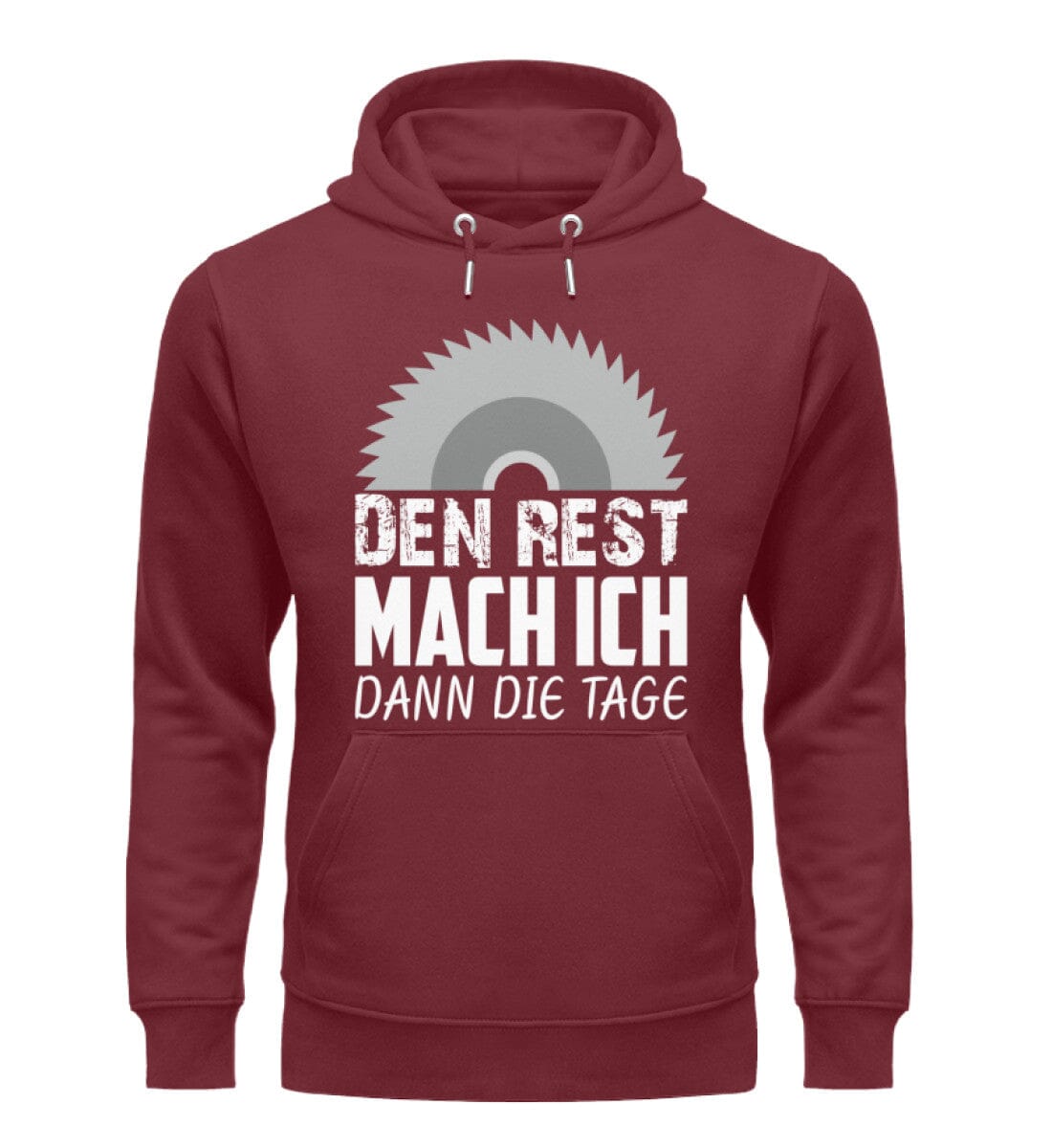 Den Rest mach ich die Tage - Unisex Premium Bio Hoodie Burgundy S