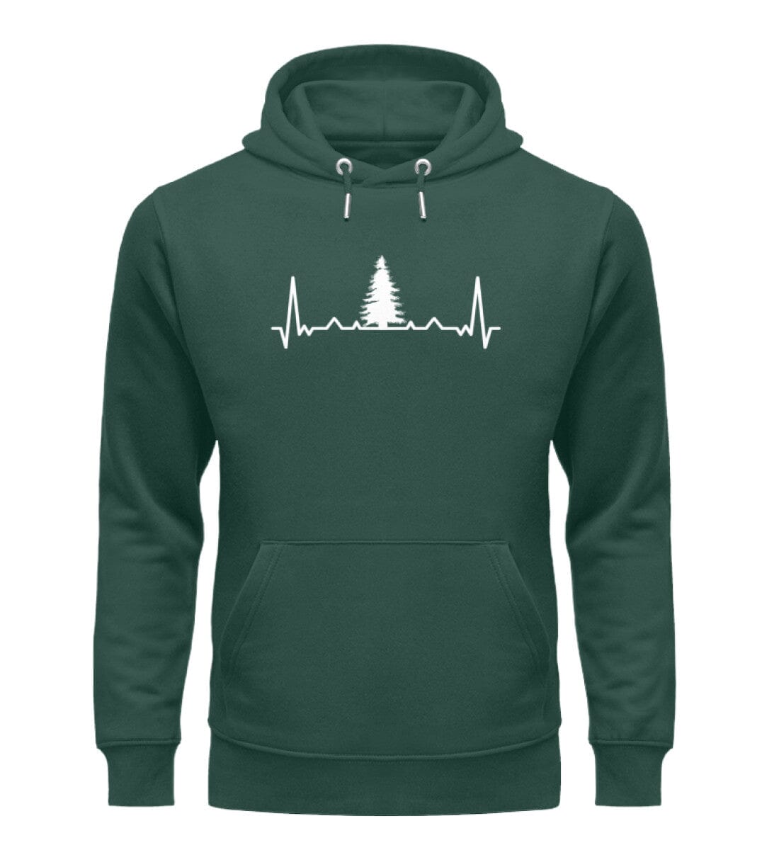 Herzschlag Baum - Unisex Premium Bio Hoodie Glazed Green S