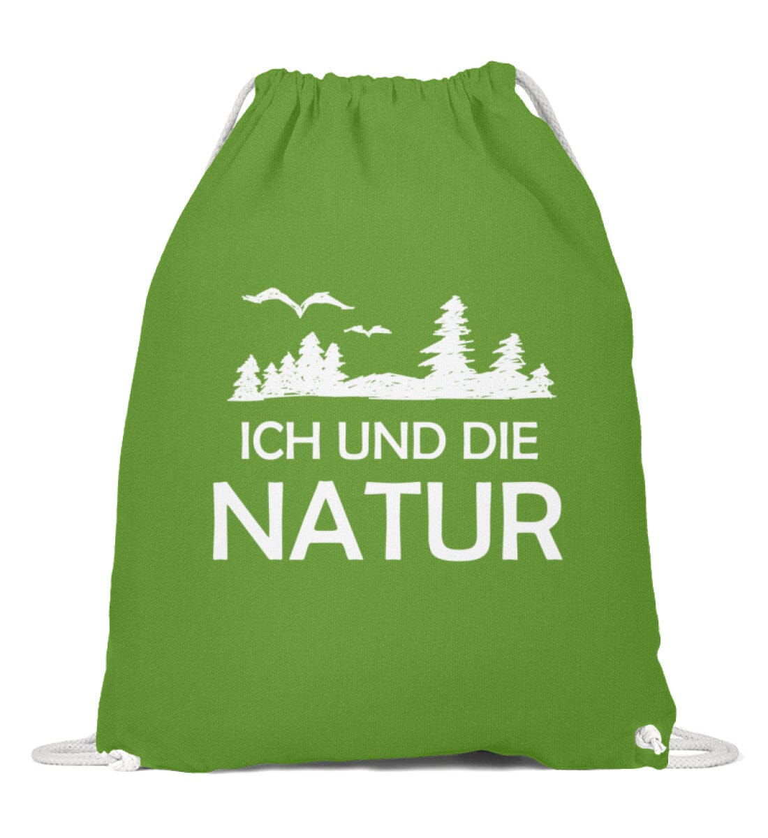 Ich und die Natur - Baumwoll Gymsac LimeGreen 37cm-46cm