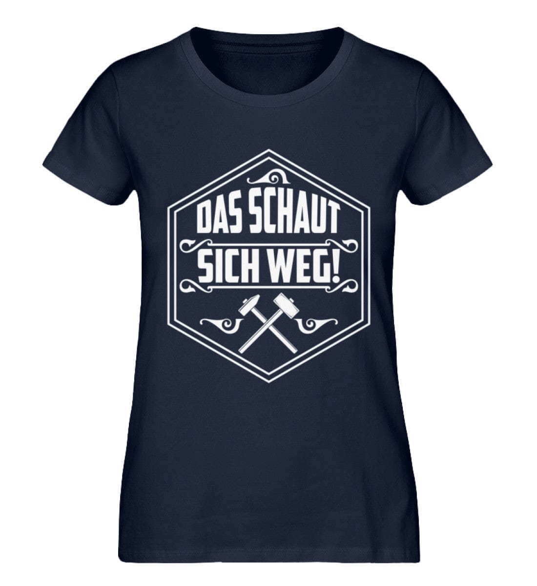Das schaut sich weg Handwerker - Damen Premium Bio Shirt French Navy XS