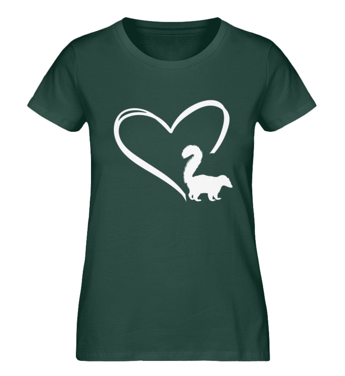 Tier im Herz Stinktier - Damen Premium Bio Shirt Glazed Green S