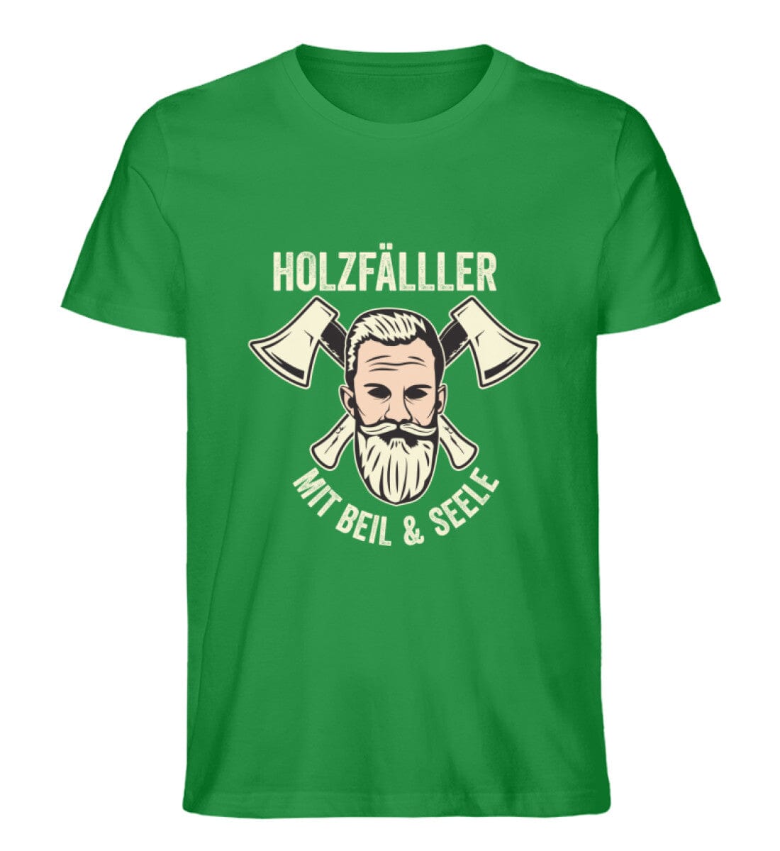 Holzfäller mit Beil und Seele - Unisex Premium Bio Shirt Fresh Green M