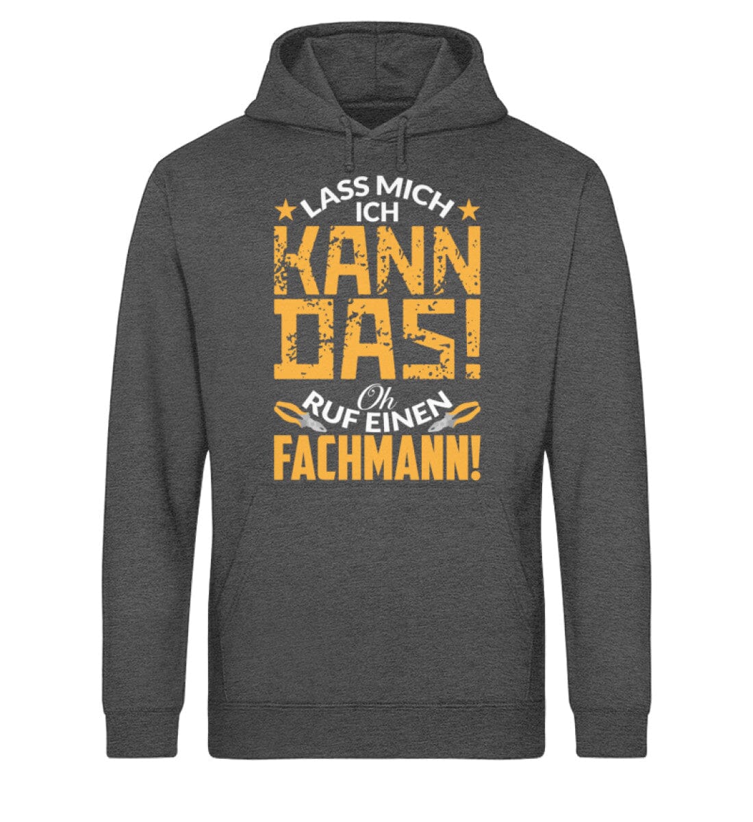 Ich kann das Fachmann - Unisex Bio Hoodie Dark Heather Grey XS