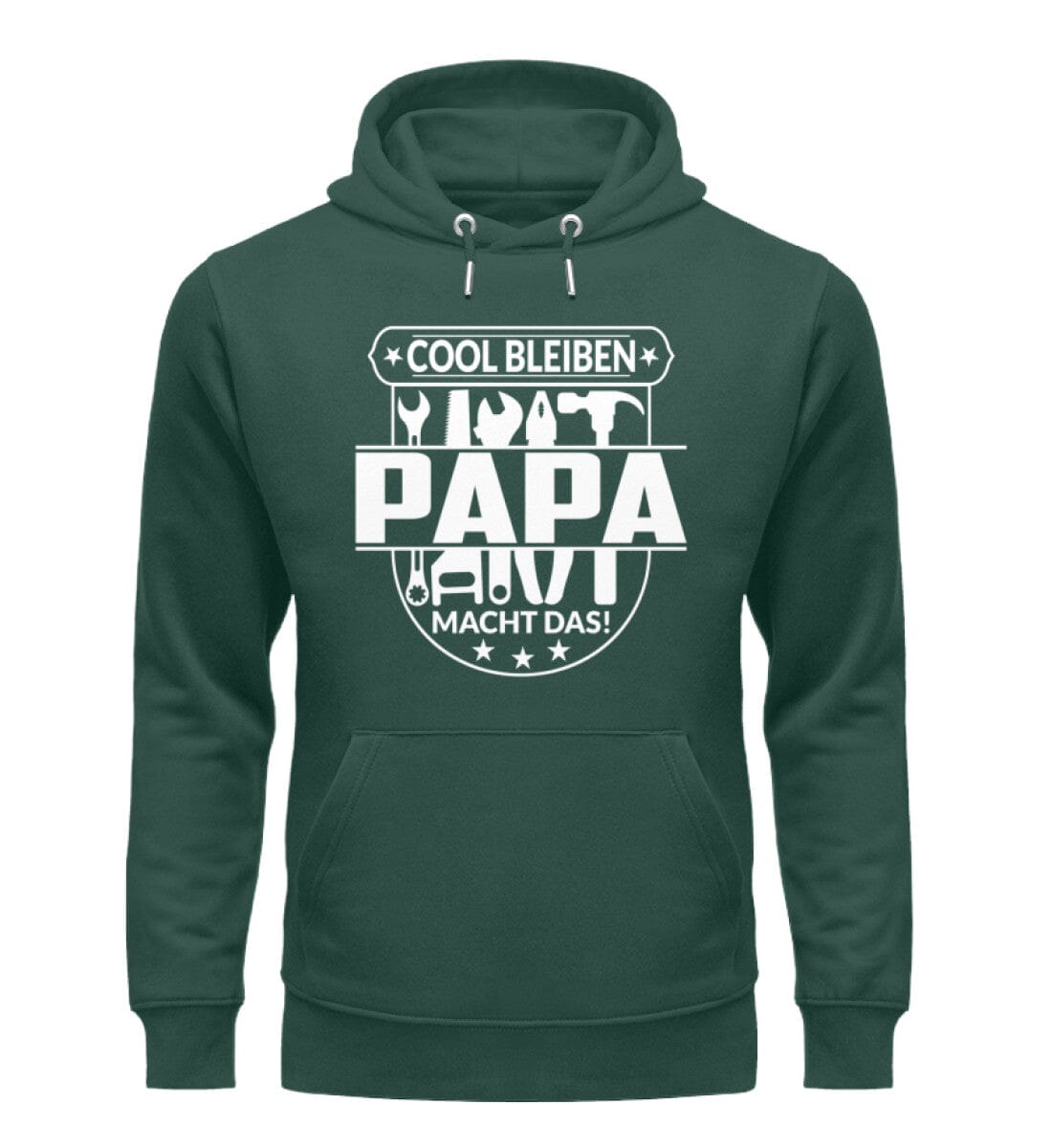 Papa macht das Heimwerker - Unisex Premium Bio Hoodie Glazed Green S