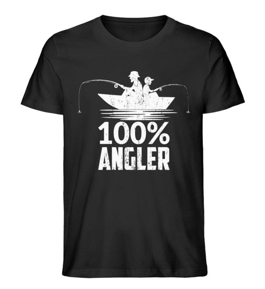 100% Angler - Unisex Premium Bio Shirt Black XS