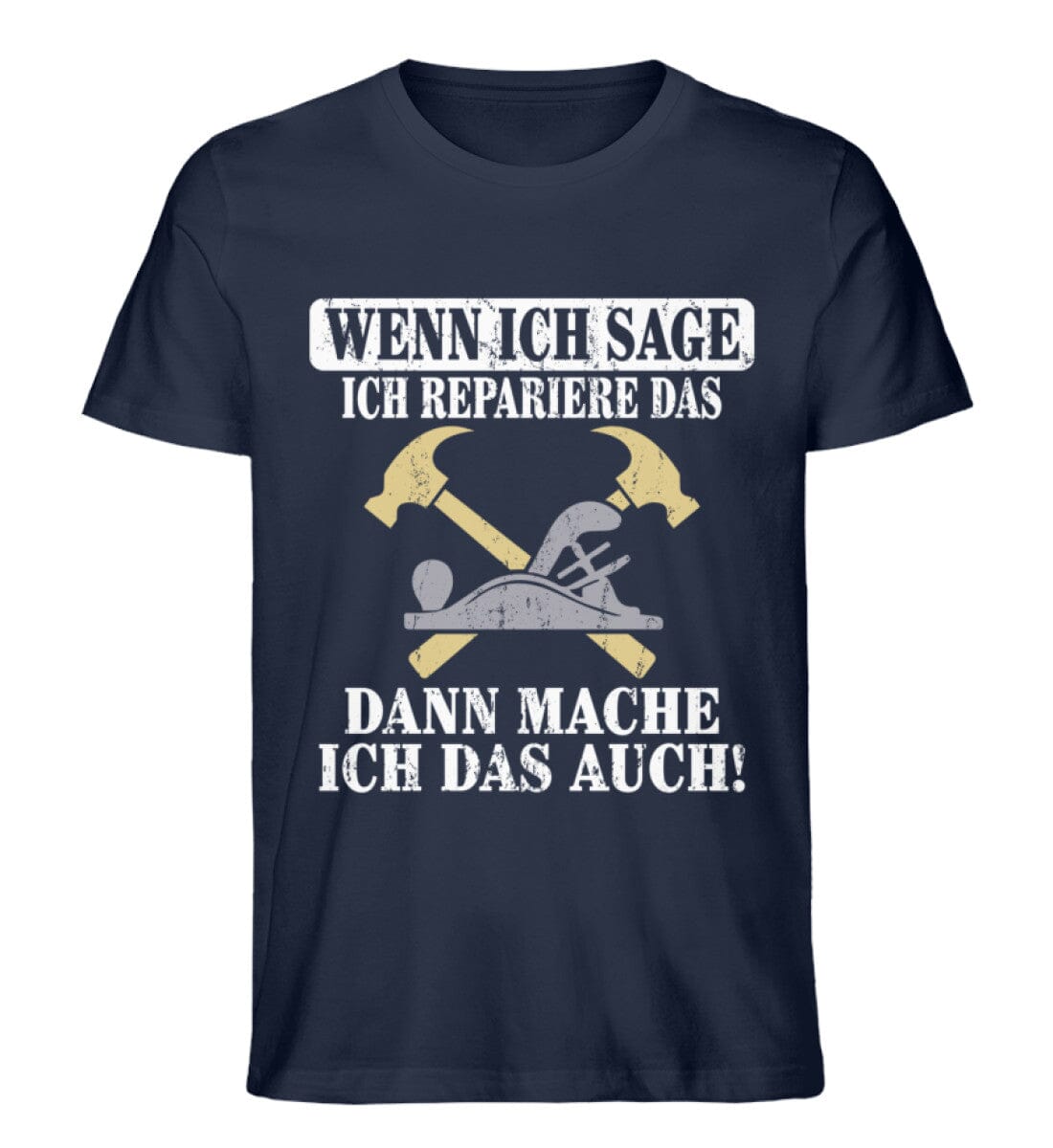 Ich repariere das - Unisex Premium Bio Shirt French Navy XS