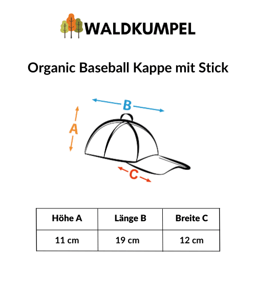 Wald Kumpel - Organic Baseball Kappe mit Stick