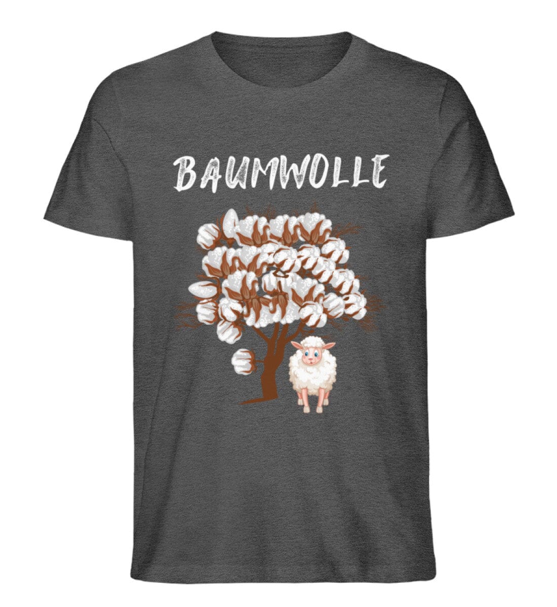 Die Baumwolle - Unisex Premium Bio Shirt Dark Heather Grey S