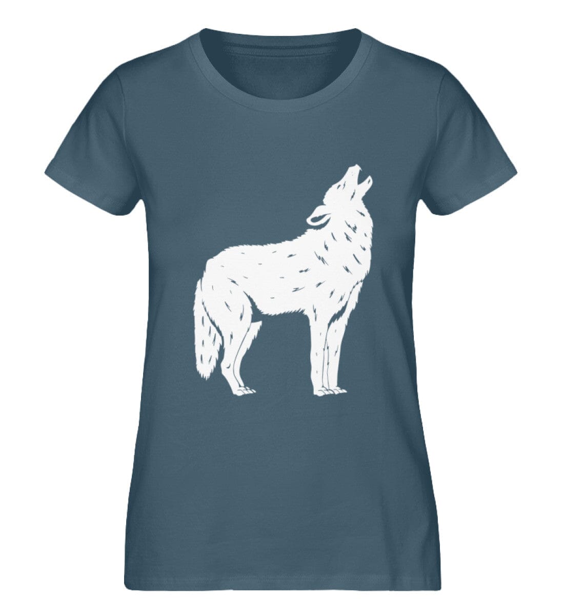 Tier des Waldes Wolf gezeichnet - Damen Premium Bio Shirt Stargazer S