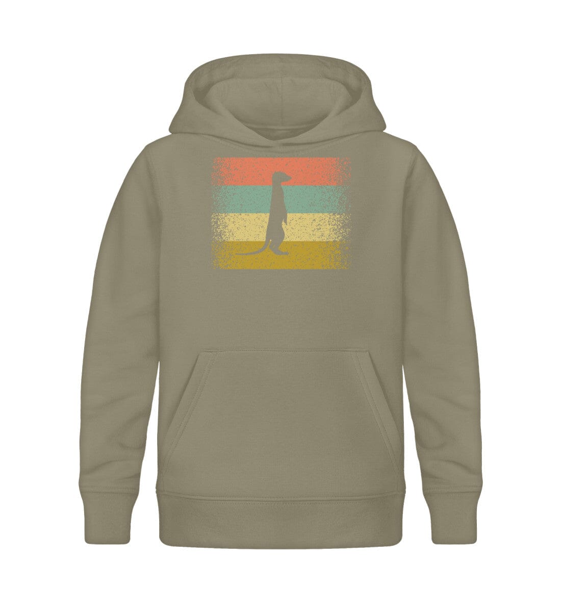 Ein Erdmännchen - Kinder Bio Hoodie Khaki 12/14 (152/164)