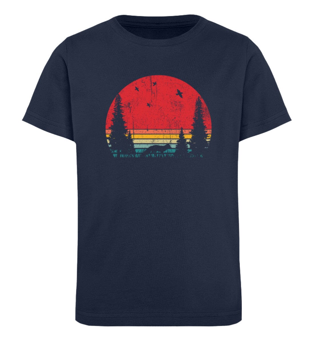 Tiere im Wald Fuchs - Kinder Bio Shirt French Navy 12/14 (152/164)
