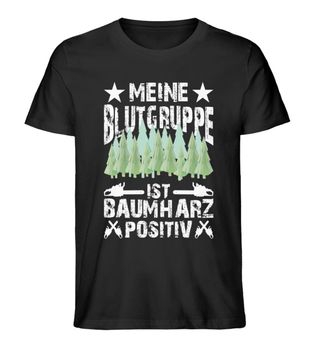 Meine Blutgruppe ist Baumharz positiv - Unisex Premium Bio Shirt Black S