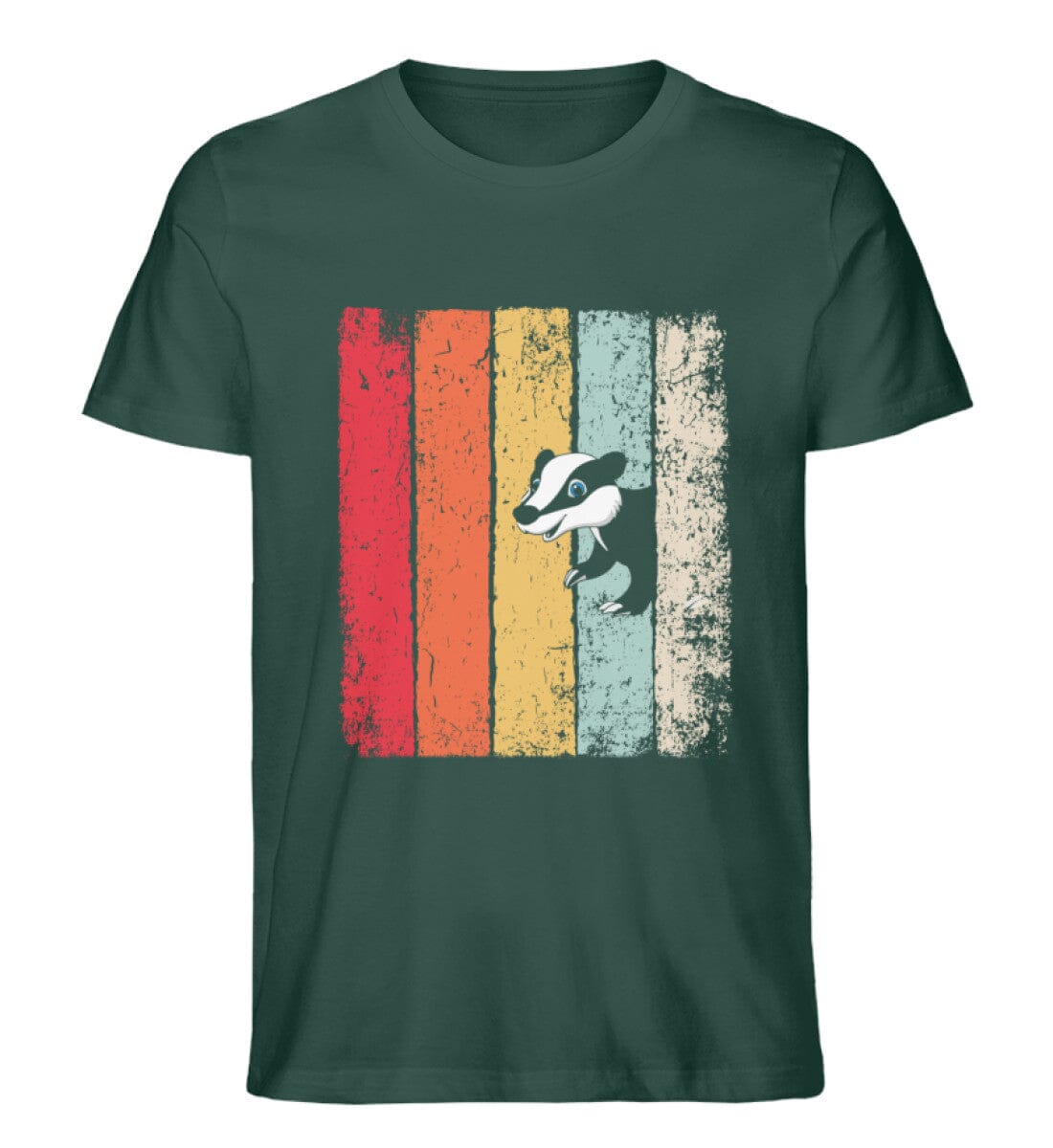 Tiere verstecken sich im Wald Dachs - Unisex Premium Bio Shirt Glazed Green S