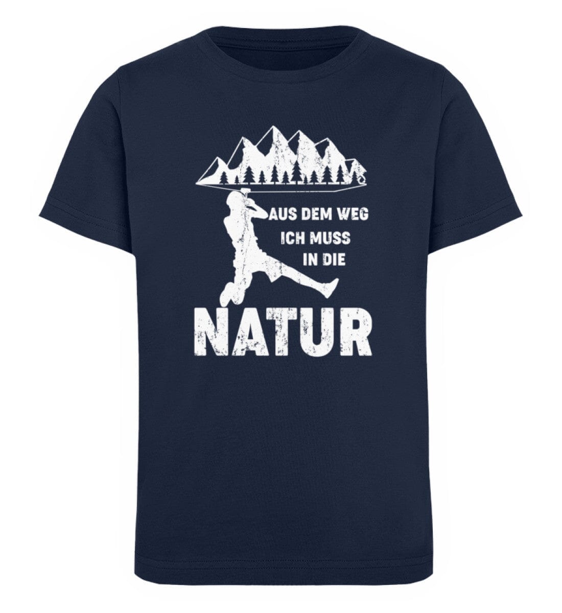 Ich muss in die Natur - Kinder Bio Shirt French Navy 12/14 (152/164)