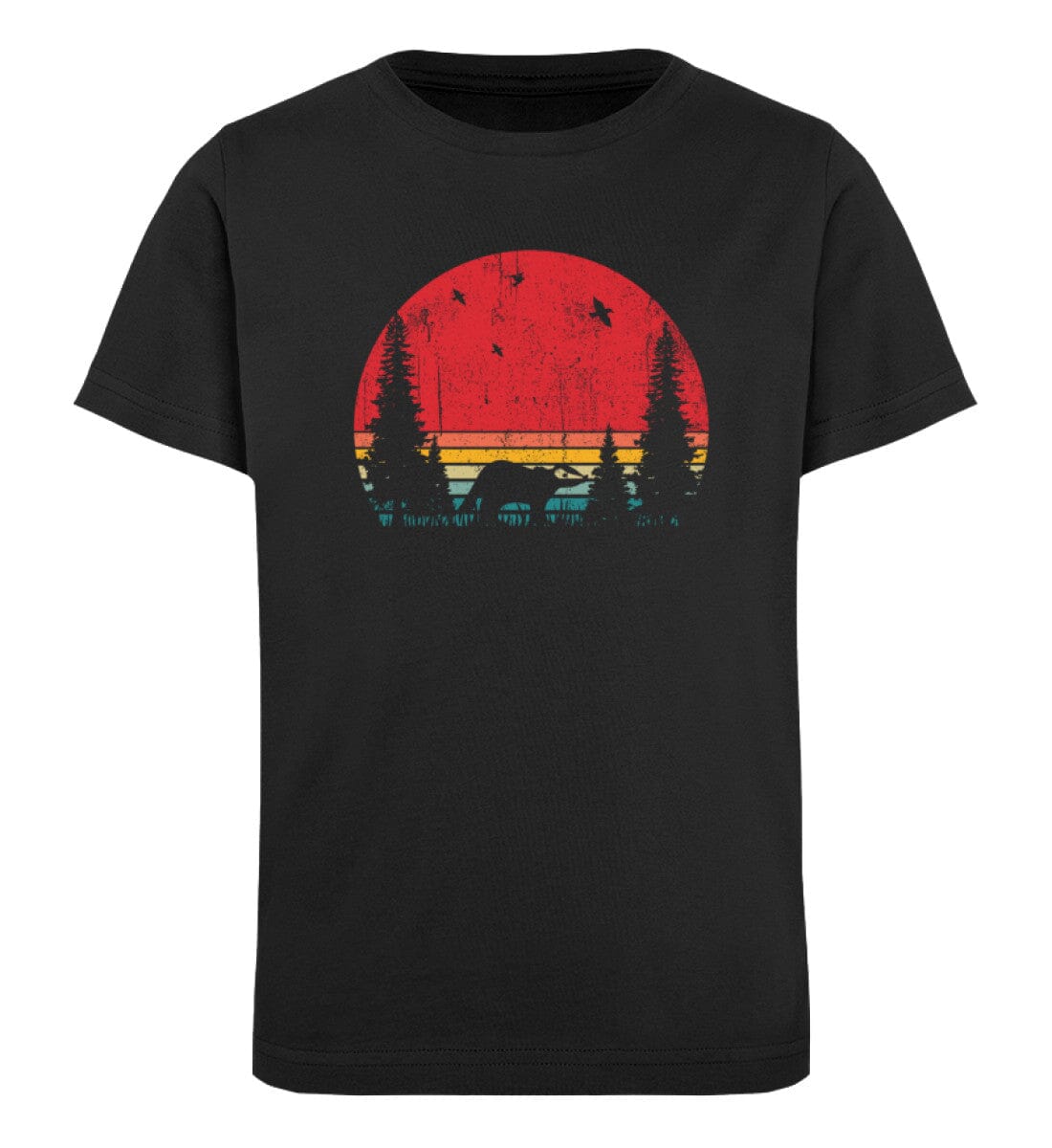 Tiere im Wald Dachs - Kinder Bio Shirt Black 12/14 (152/164)