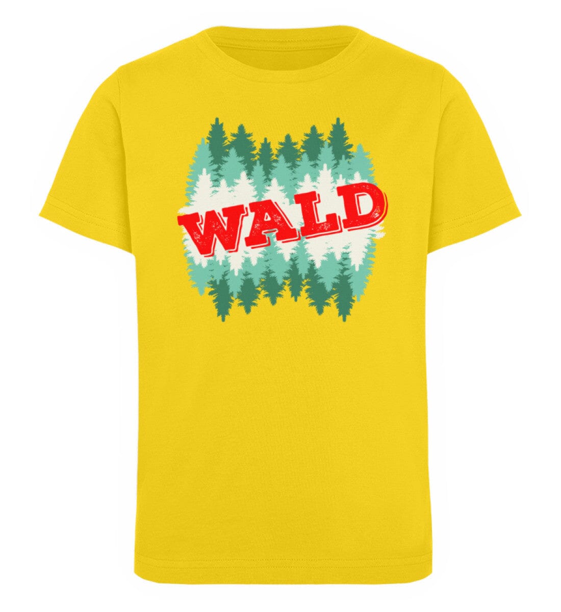 Der Wald in rot - Kinder Bio Shirt Golden Yellow 12/14 (152/164)