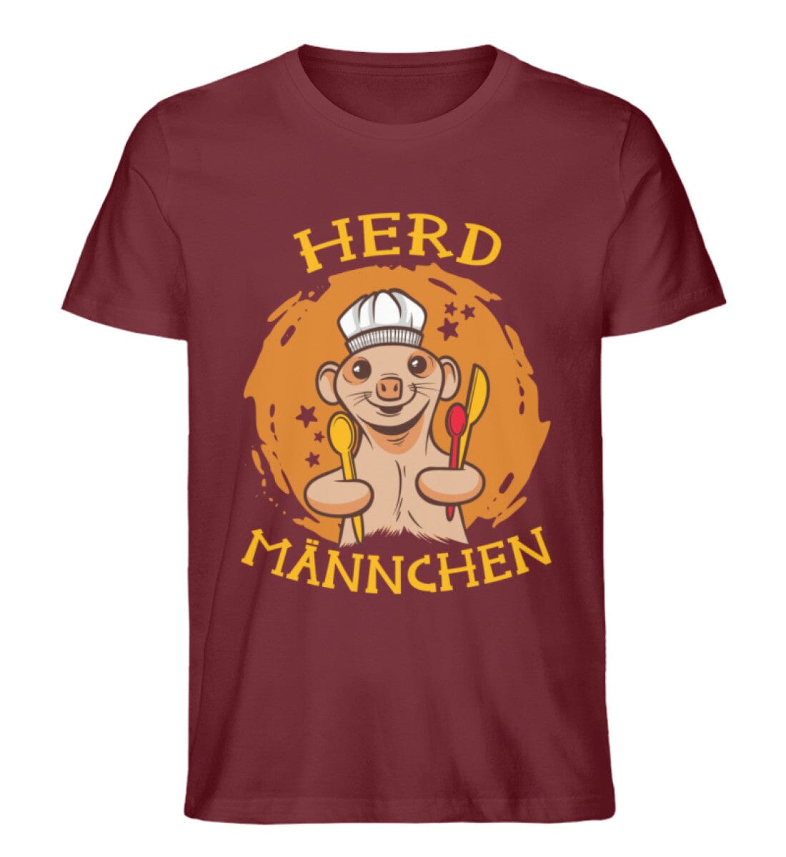 Herd Männchen - Unisex Premium Bio Shirt Burgundy S