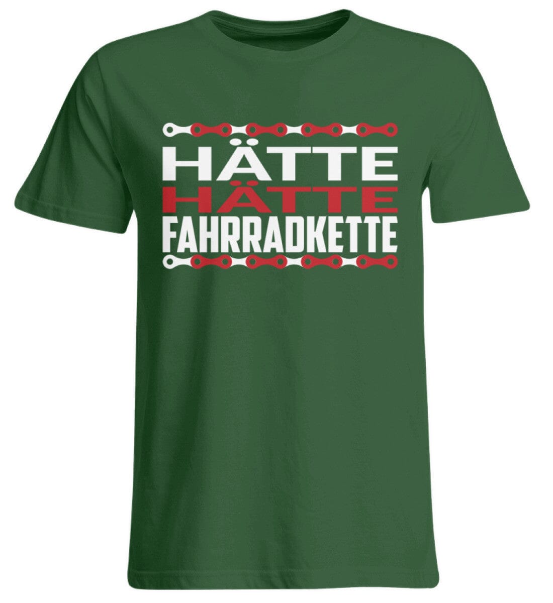 Hätte hätte Fahrradkette - Übergrößenshirt Bottle Green 3XL