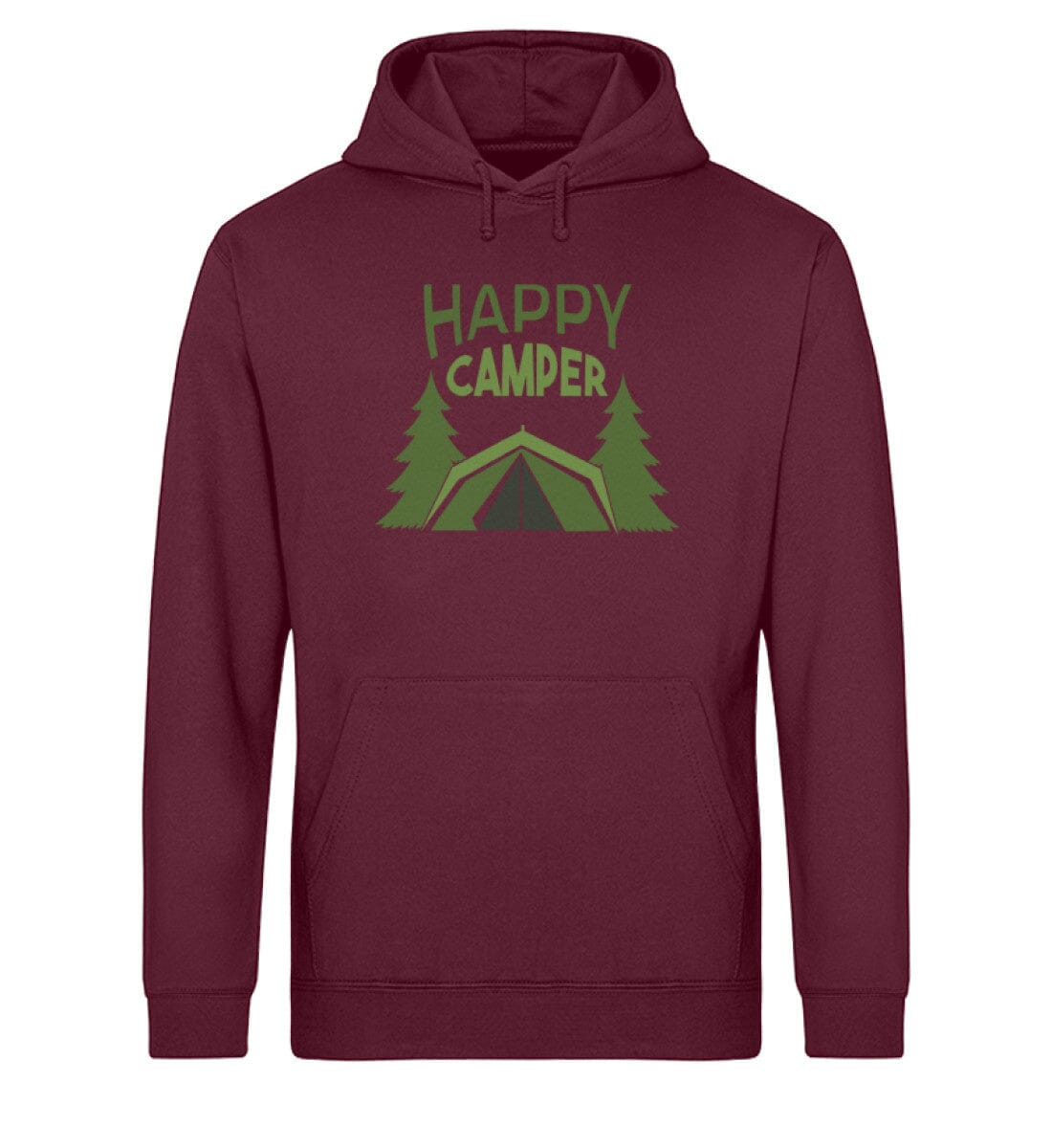 Fröhlicher Camper - Unisex Bio Hoodie Burgundy XS
