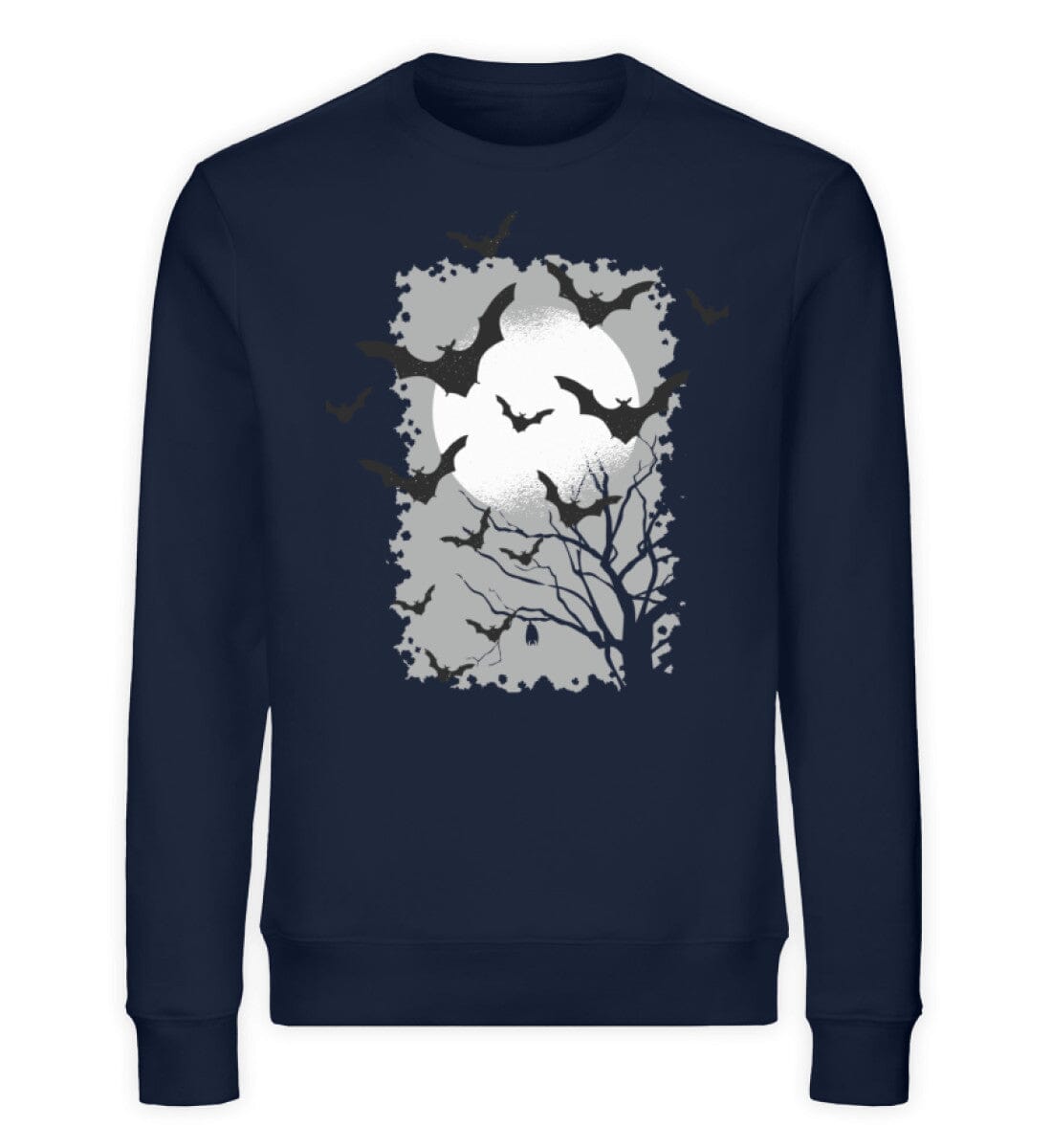 Fledermäuse in der Nacht - Unisex Bio Sweatshirt French Navy XS