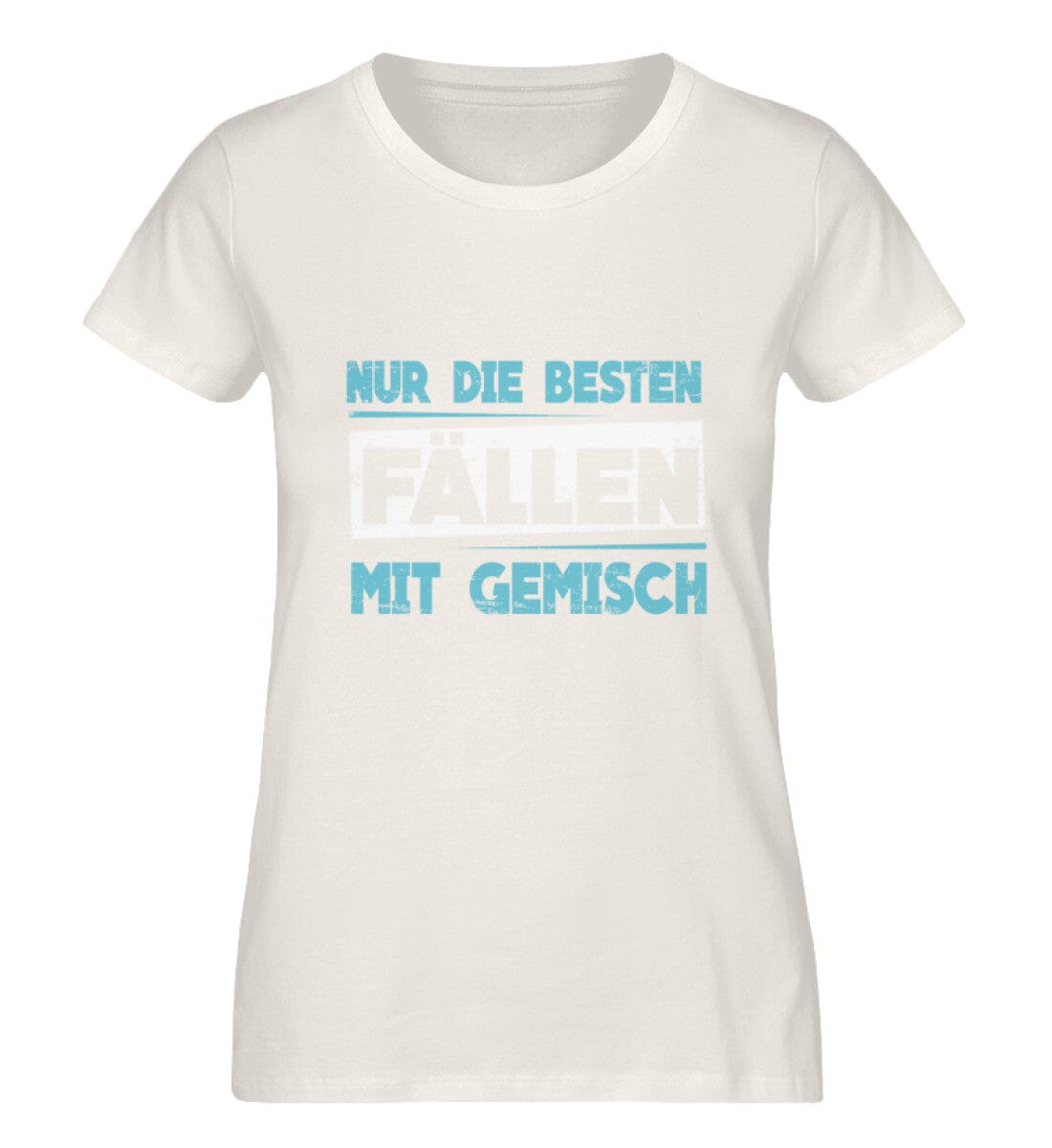 Mit Gemisch fällen - Damen Premium Bio Shirt Vintage White S