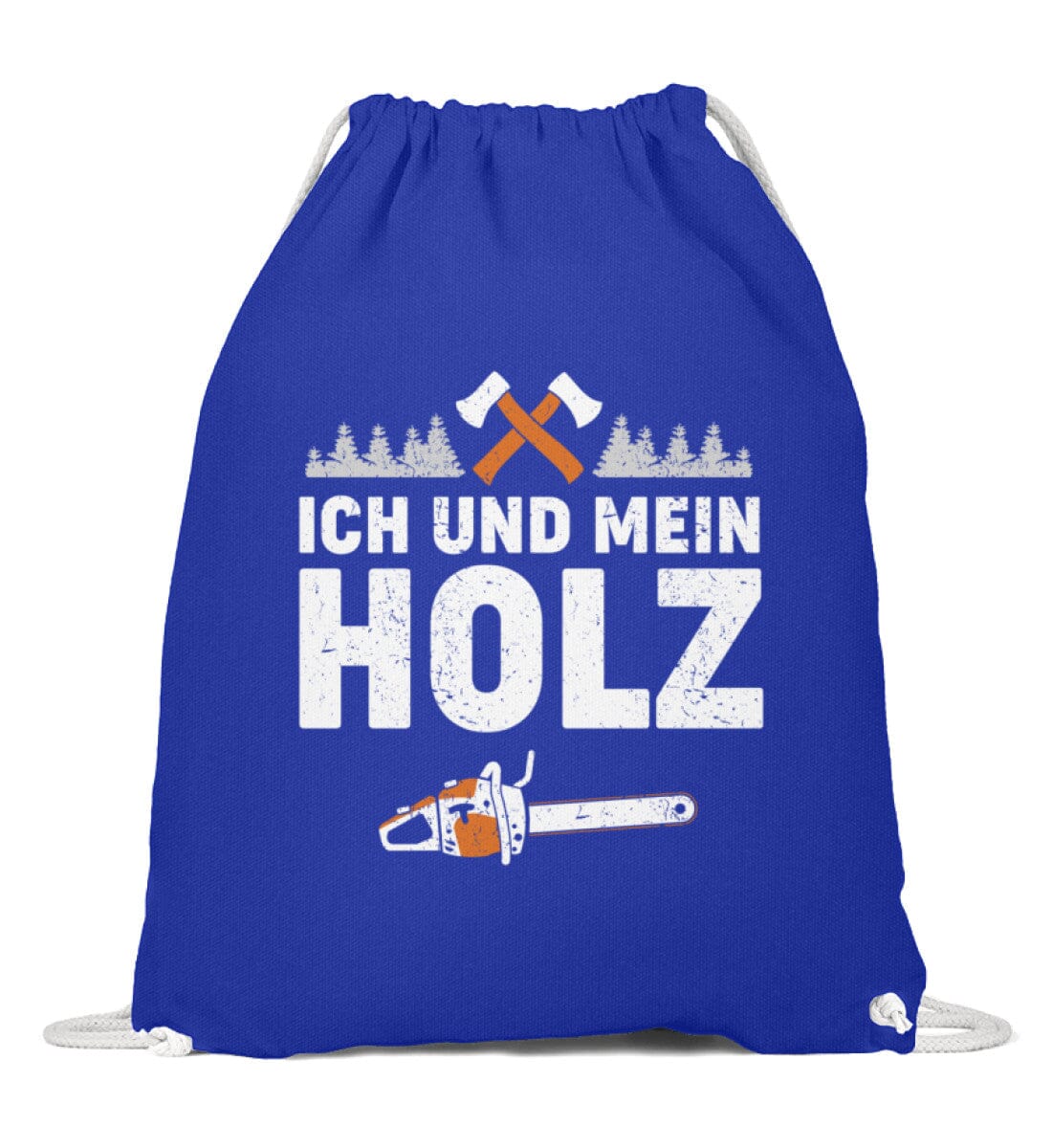 Ich und mein Holz - Baumwoll Gymsac Bright Royal 37cm-46cm