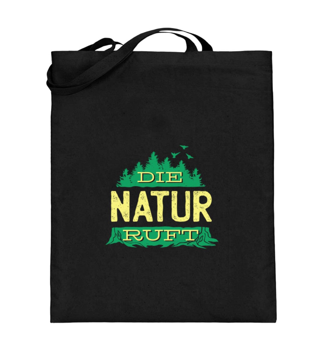 Die Natur ruft wieder - Jutebeutel (mit langen Henkeln) Black 38cm-42cm