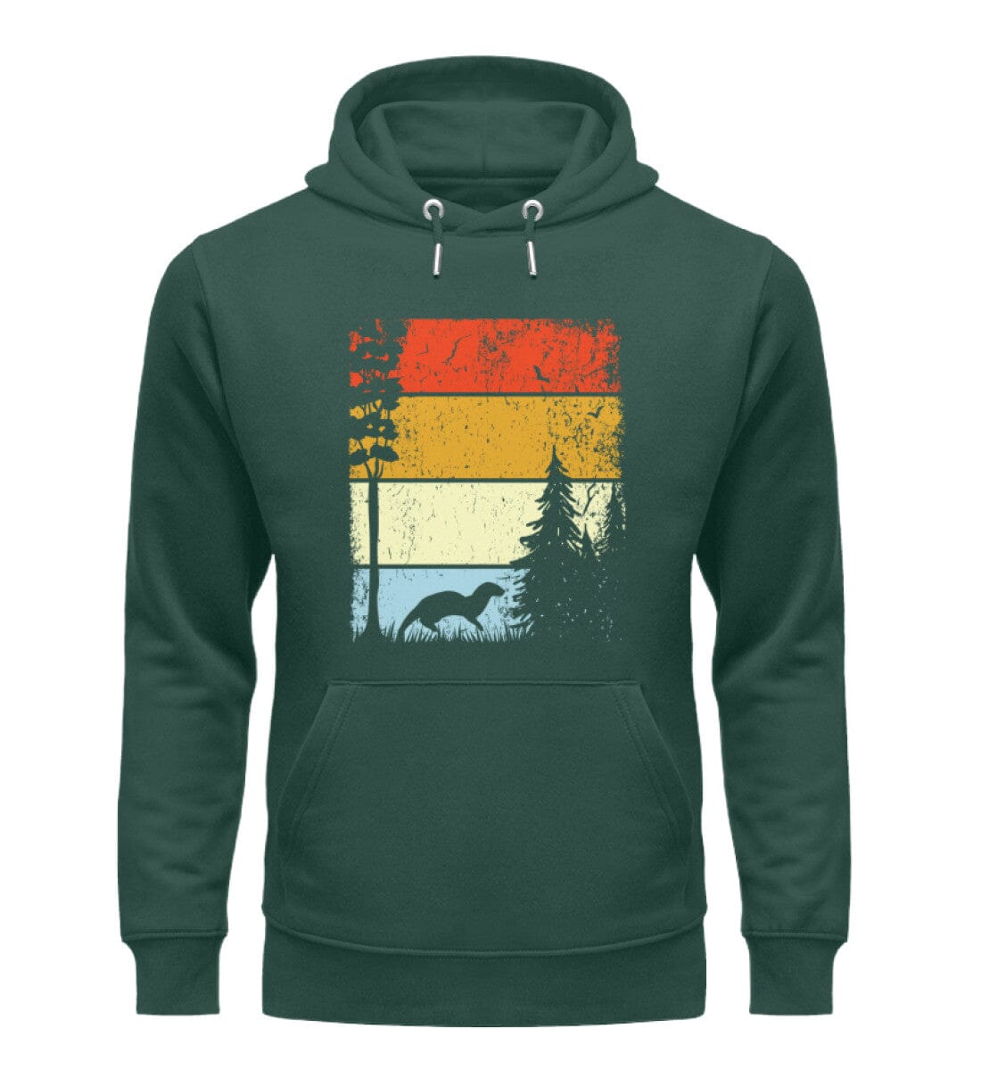 Waldtier in der Natur Otter - Unisex Premium Bio Hoodie Glazed Green S