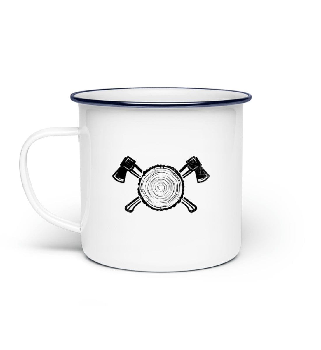Holz und Axt - Emaille Tasse White Einheitsgröße