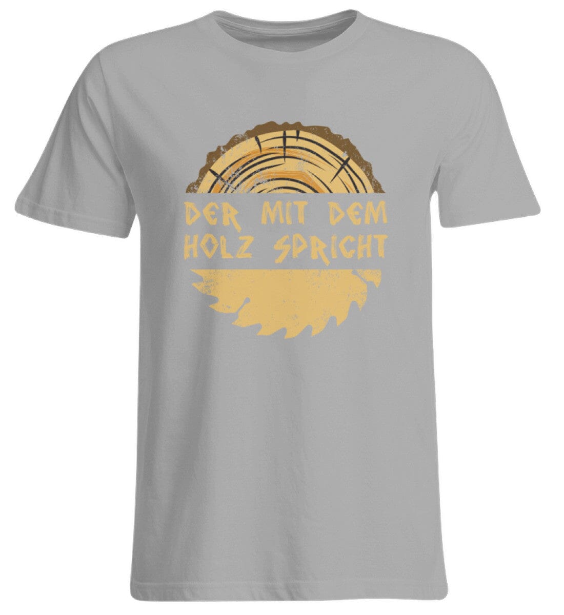 Der mit dem Holz spricht - Übergrößenshirt Grey Melange 3XL
