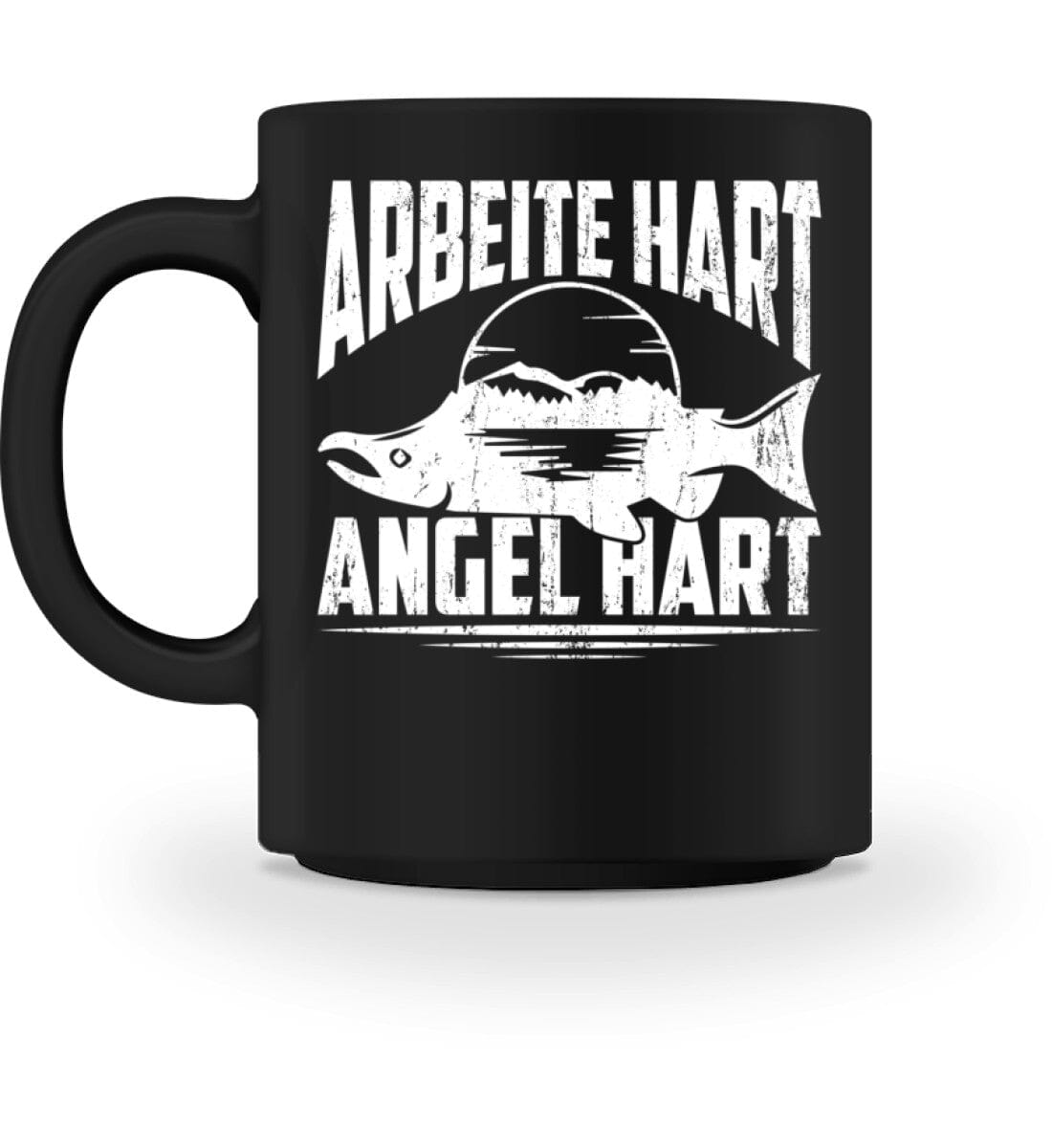 Arbeite hart Angel hart - Tasse Black M