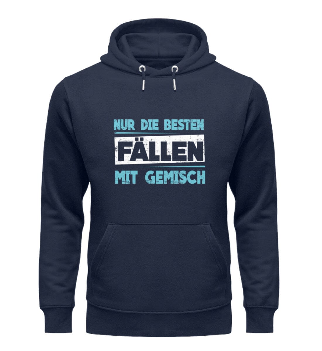 Mit Gemisch fällen - Unisex Premium Bio Hoodie French Navy S