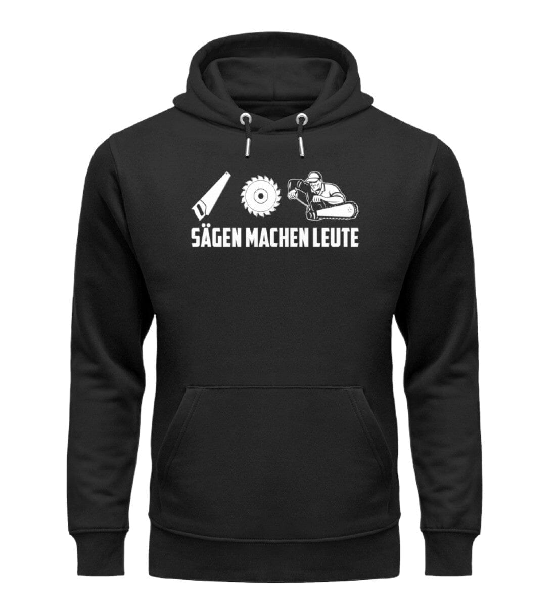 Sägen machen Leute - Unisex Premium Bio Hoodie Black XS