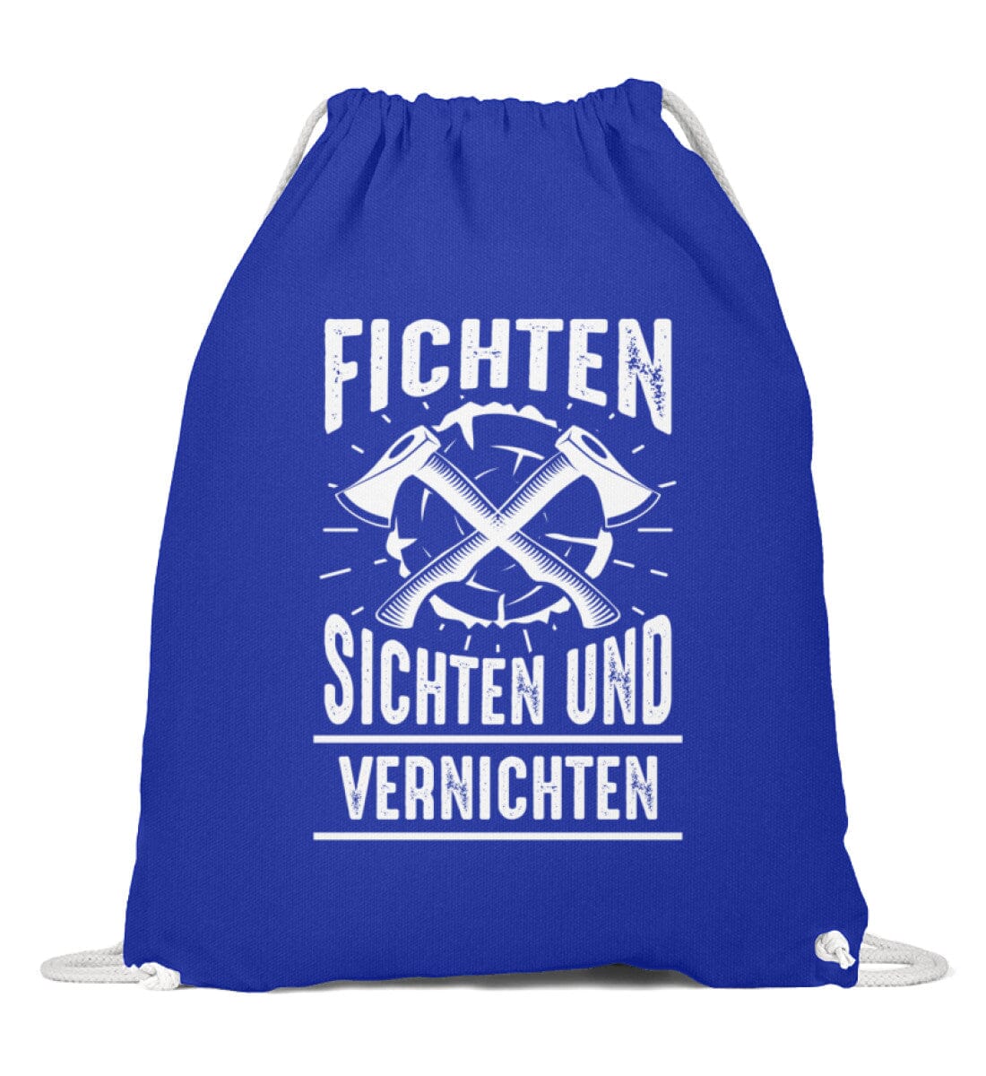 Fichten sichten und vernichten - Baumwoll Gymsac Bright Royal 37cm-46cm