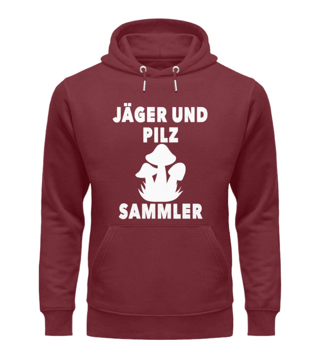 Jäger und Pilzsammler - Unisex Premium Bio Hoodie Burgundy S
