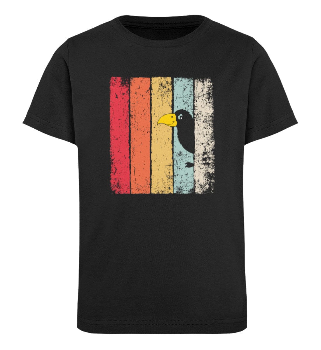Tiere verstecken sich im Wald Rabe - Kinder Bio Shirt Black 12/14 (152/164)